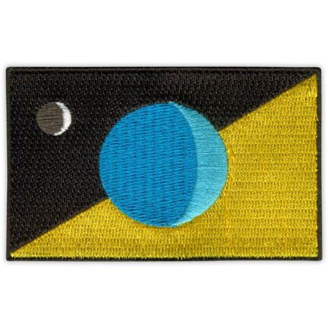 Patchion Die Flagge der Erde von Philip Kanellopoulos – 2004 – einfacher Rand – Aufnäher – Gestickter Aufnäher/Abzeichen/Emblem