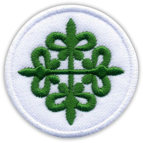 Patchion-Emblem des Militärordens von ALCANTARA – grünes Kreuz – magnetische Rückseite – gestickter Aufnäher/Abzeichen/Emblem