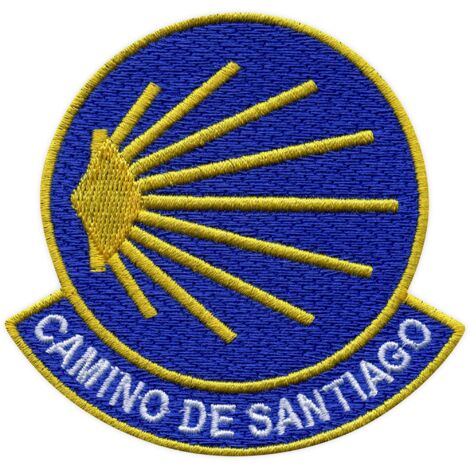 Patchion Jakobsweg - Camino de Santiago - Aufnäher - Gestickter Aufnäher/Abzeichen/Emblem