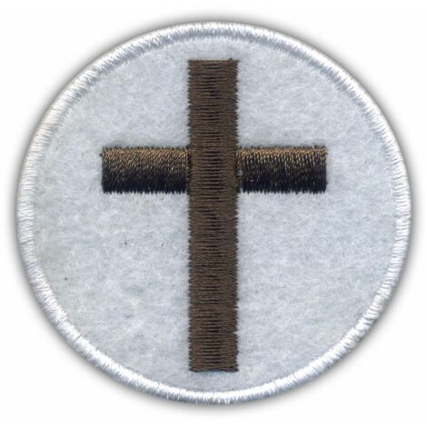 Patchion Lateinisches Kreuz – selbstklebende Rückseite – gestickter Aufnäher/Abzeichen/Emblem