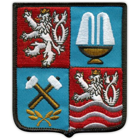 Patchion Region Karlsbad – Wappen – selbstklebende Rückseite – gestickter Aufnäher/Abzeichen/Emblem