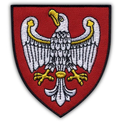 Patchion Wappen der Region Wielkopolska – selbstklebende Rückseite – gestickter Aufnäher/Abzeichen/Emblem