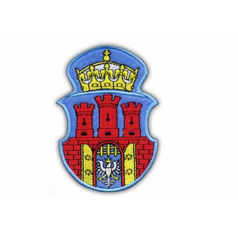 Patchion Wappen der Stadt Krakau – Aufbügel-/Heißsiegel-Rückseite – Gestickter Aufnäher/Abzeichen/Emblem