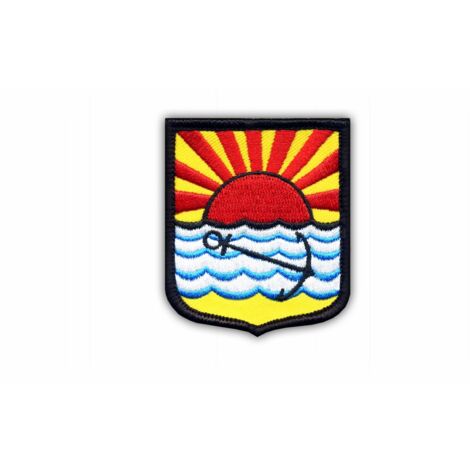 Patchion Wappen der Stadt Miedzyzdroje (klein) – Magnetische Rückseite – Gestickter Aufnäher/Abzeichen/Emblem
