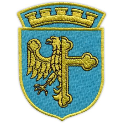 Patchion Wappen der Stadt Opole – Magnetische Rückseite – Gestickter Aufnäher/Abzeichen/Emblem