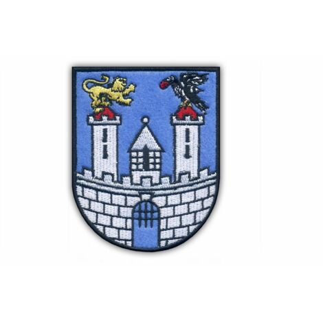 Patchion Wappen der Stadt Tschenstochau – Magnetische Rückseite – Gestickter Aufnäher/Abzeichen/Emblem
