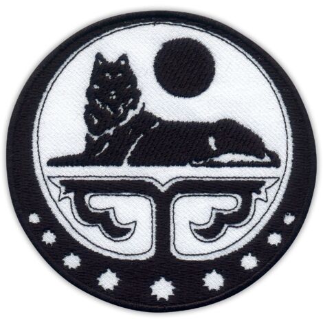 Patchion Wappen der Tschetschenischen Republik Ichkeria – Aufbügel-/Heißsiegel-Rückseite – Gestickter Aufnäher/Abzeichen/Emblem