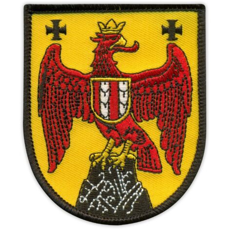 Patchion Wappen des Burgenlandes – Magnetische Rückseite – Gestickter Aufnäher/Abzeichen/Emblem