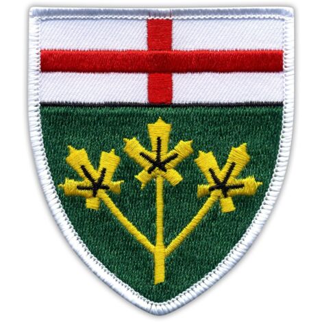 Patchion Wappen Ontario – zum Aufbügeln/Heißsiegeln – bestickter Aufnäher/Abzeichen/Emblem