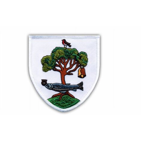 Patchion Wappen von Glasgow – Schild – Magnetische Rückseite – Gestickter Aufnäher/Abzeichen/Emblem