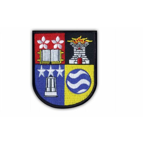 Patchion Wappen von North Lanarkshire – selbstklebende Rückseite – bestickter Aufnäher/Abzeichen/Emblem