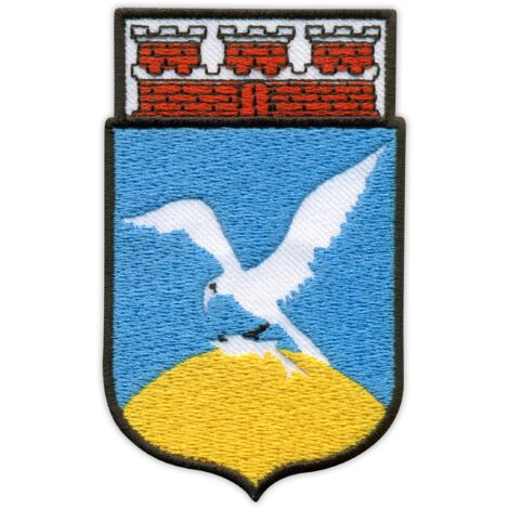 Patchion Wappen von Sopot – Aufbügel-/Heißsiegel-Rückseite – Gestickter Aufnäher/Abzeichen/Emblem