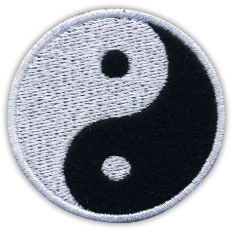 Patchion Yin Yang – Magnetische Rückseite – Gestickter Aufnäher/Abzeichen/Emblem