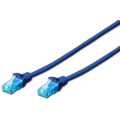 Patchkabel DIGITUS UTP Kat. 5e 0,25 m PVC blau