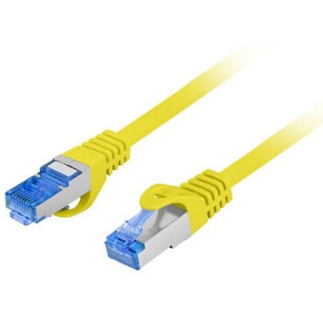 Patchkabel Lanberg S/FTP Kat. 6A 0,25 m LSZH CCA Fluke bestanden gelb