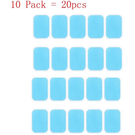 Patchs de gel pour électrostimulation musculaire (EMS) - Appareil d'entraînement abdominal et des hanches - Patch de massage corporel de remplacement - Stimulateur musculaire  05575-AquaForge