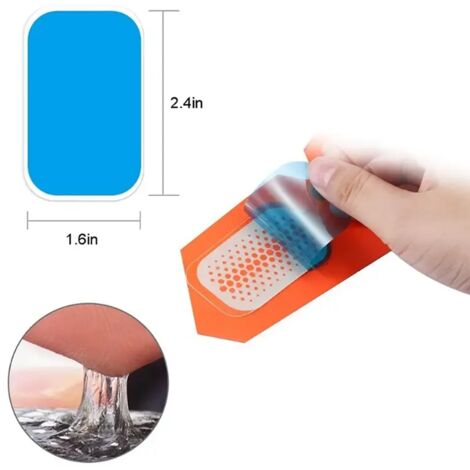 Patchs de gel remplaçables pour stimulateur musculaire EMS, stimulateur abdominal et des hanches, patch de massage corporel en gel05629-AquaForge