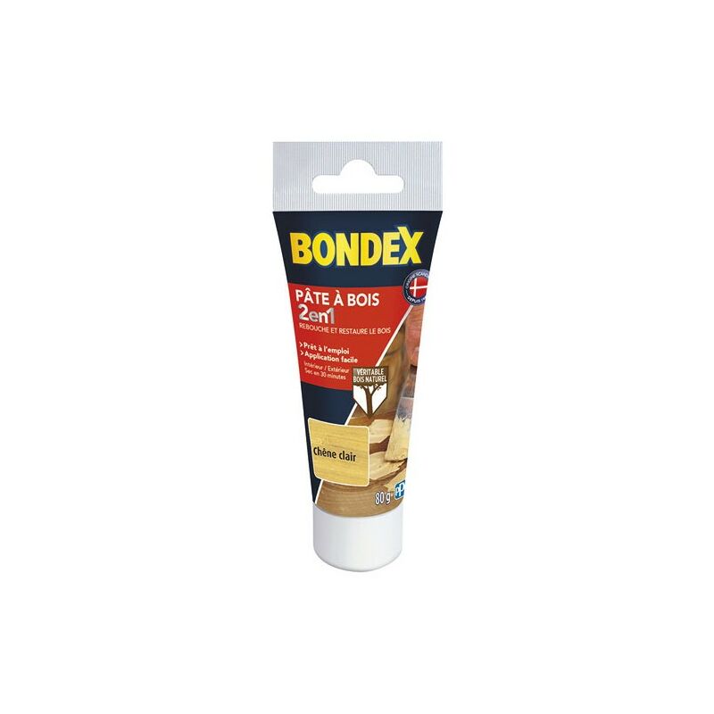 BONDEX - Pâte à bois chêne clair 80gr