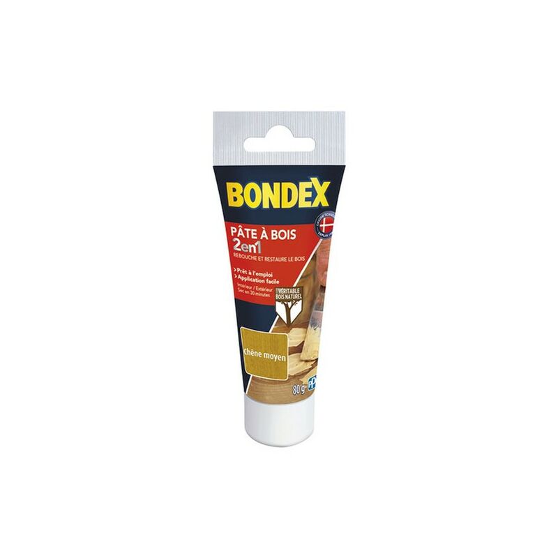 Bondex - Pâte à bois chêne moyen tube 80gr