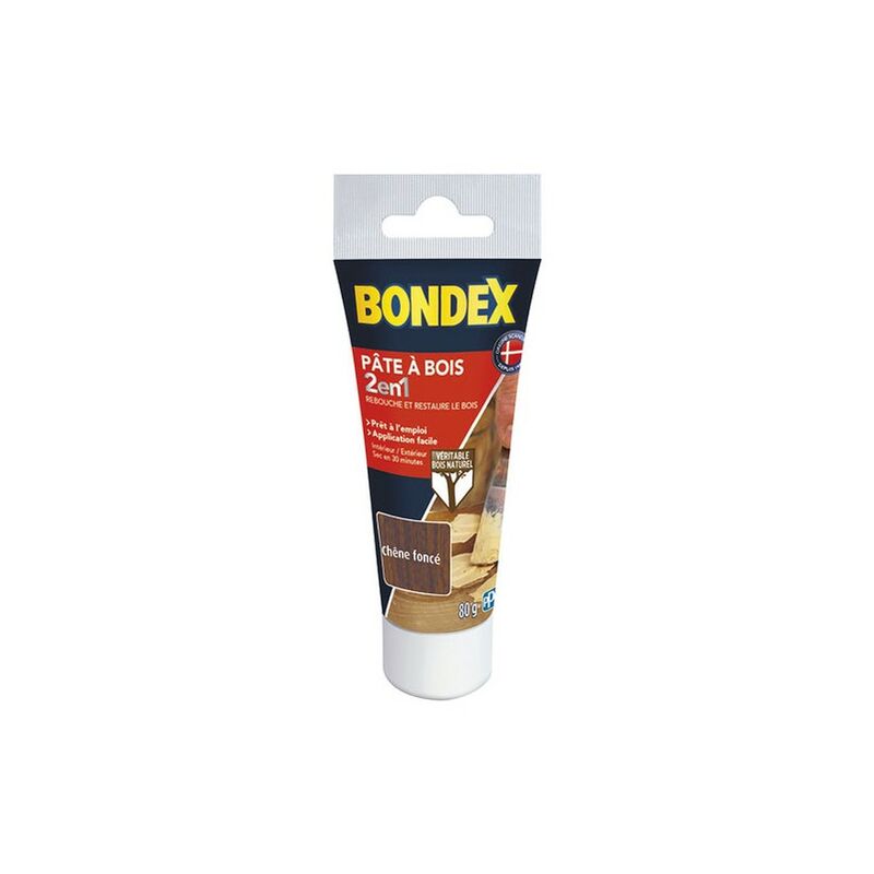 Bondex - Pâte à bois chêne foncé tube 80gr