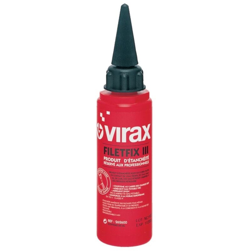 Virax - Pate à joint filetfix joint iii flacon 60ml