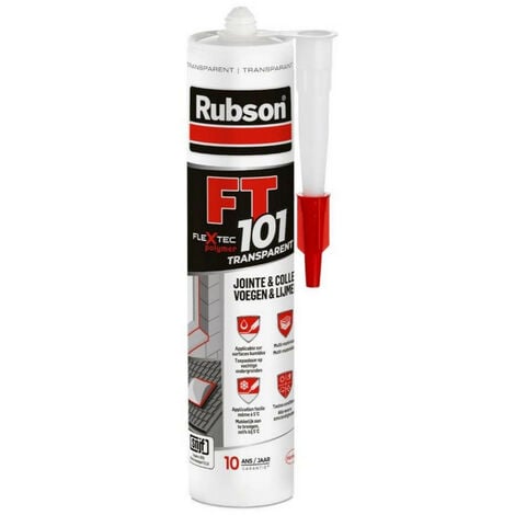 Pate a joint, mastic polymere rubson ft101 joint, fissure, collage, 280 ml