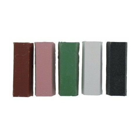 Pâte à polir pour métal – Lot de 5 pièces – Finition brillante pour cuivre et inox – Utilisation avec perceuse et visseuse – Scid