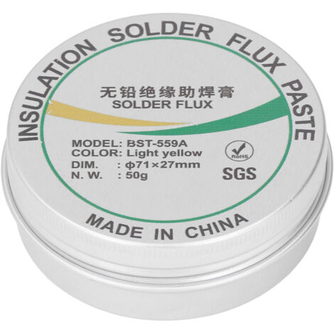 Pâte à souder en colophane, Flux de soudure, propre et gratuite, 50g, pour l'entretien et la réparation de l'électronique