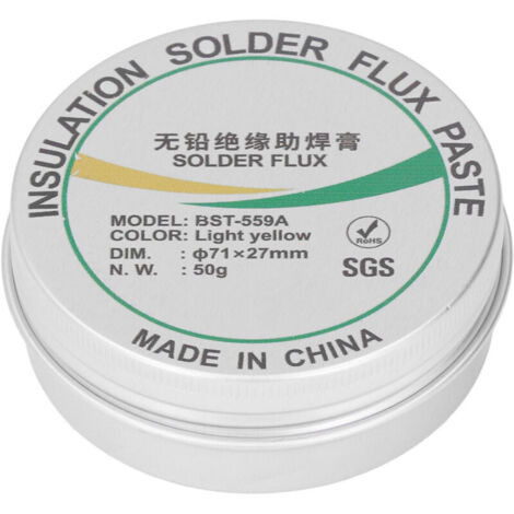 Pâte à souder en colophane, Flux de soudure, propre et gratuite, 50g, pour l'entretien et la réparation de l'électronique