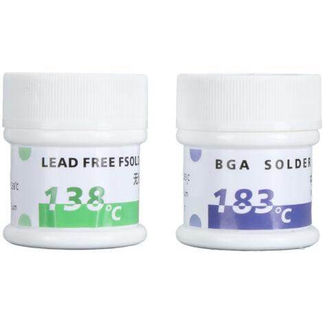 Pâte à souder pour puces électroniques 50gx2, flux de soudure multifonctionnel 138 ℃ et 183 ℃