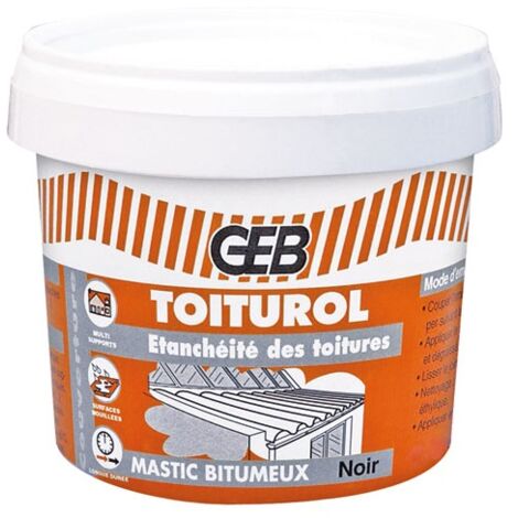 Pâte bitumeuse pour étanchéité toiture – Réparation zinc, fibrociment, ardoise – Résistante à l'eau et aux UV – Pot de 400g