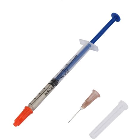 Pâte conductrice argentée en seringue, séchage rapide pour claviers et cartes électroniques (0.4mL)