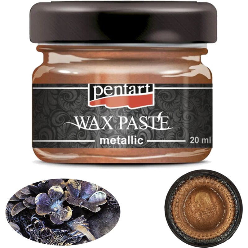 Pâte de cire MÉTALLIQUE Pentart CUIVRE cuivre brillant décoration opaque 20ml