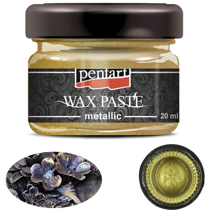 Pâte de cire MÉTALLIQUE Pentat OR, brillante, opaque, or décoratif, 20 ml