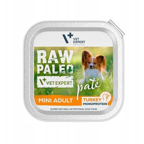 Pâté de dinde cru paléo VetExpert Mini Adulte 24 x 150 g