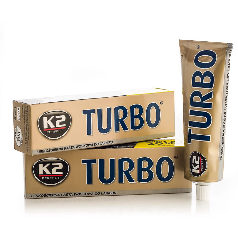 K2 - Pâte à polir, légèrement abrasive, cire turbo, tempo, 120 g
