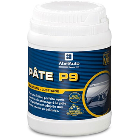 Pâte de polissage P9 pour teintes foncées – Technologie sans silicone – Finition lisse et éclatante – Compatible avec tampons de polissage – Abel