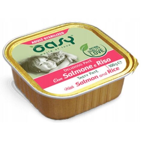 Paté Oasy Cat Deliziozo 100 g - Esterilizado - con Salmón y Arroz 100 g