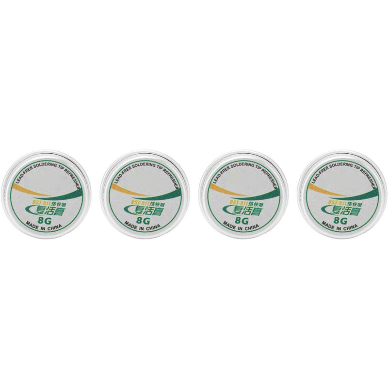 Sunxury - Pâte propre rafraîchissante pour pointe de soudure, 4 pièces, poudre d'étain, pâte de résurrection pour tête de fer à souder en oxyde, 20g