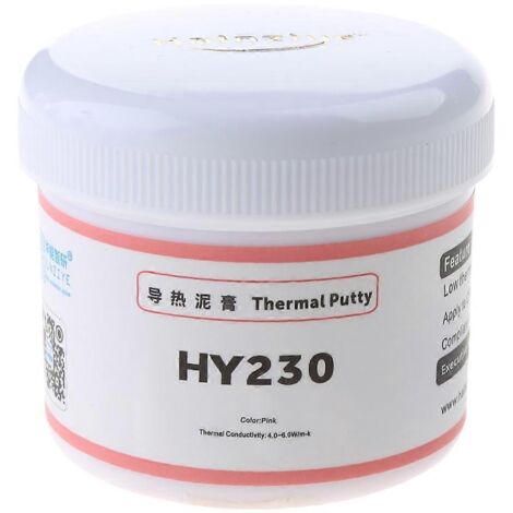 Pâte thermique silicone HY234 100 g, rose, pour dissipateur thermique de processeur.
