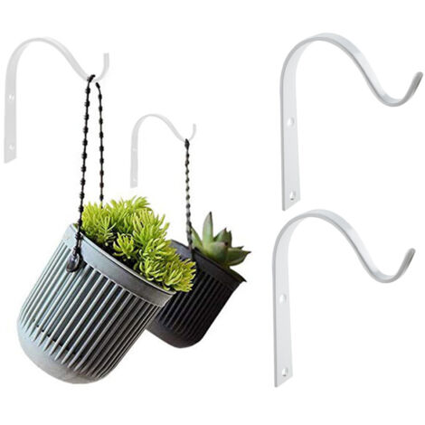 Patène Murale Vintage Décoration Intérieur/Extérieur - Lot de 2 Support Fer Forgé Pour Lanternes Pots Fleurs (11x7.8cm)