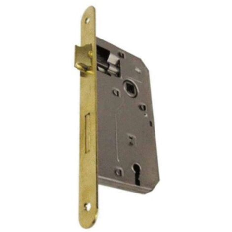 PATENT SERRATURA Q.8/70 OTTONATA 40 B.TONDO S/GACCIA. Prezzo per 1 pezzo.