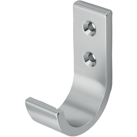 Patère 1 crochet type 0111 - hauteur 70 mm - en alumimium - finition anodisé argent - HERMETA METAALWAREN BV
