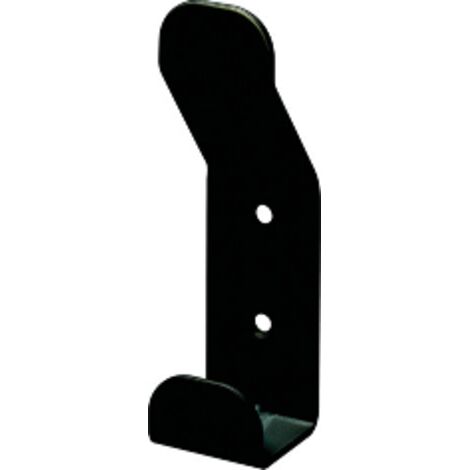 Patère 2 têtes à visser noire
