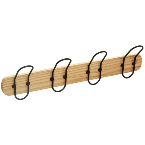 Patère 4 têtes bois métal - 5five