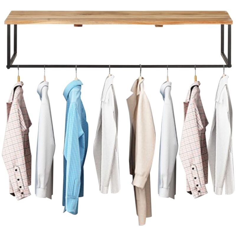 Vidaxl - Patère à bord naturel 100x35x22 cm Bois d'acacia massif