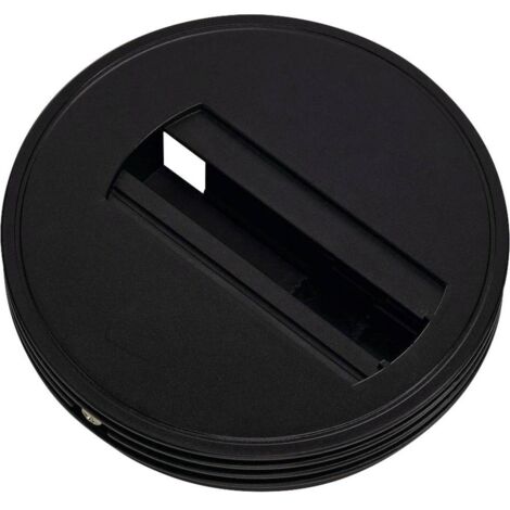 Patere adaptateur plastique noir pour rail 1 allumage 230V 6A max Ø 121x25mm SLV