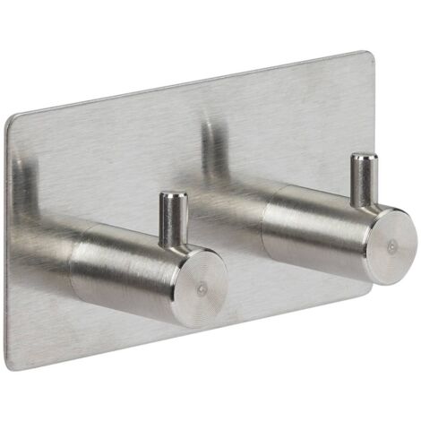 Patère adhésive stiky 2 têtes 9x2,8cm - 5five