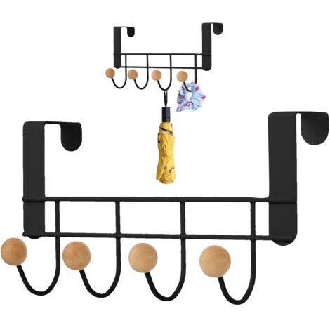 Patère De Porte À Suspendre 4 Crochets, Porte Manteau Pour Porte Sans Percage, Suspension Porte Manteau, Porte-serviettes Organisateur De Salle De Bain