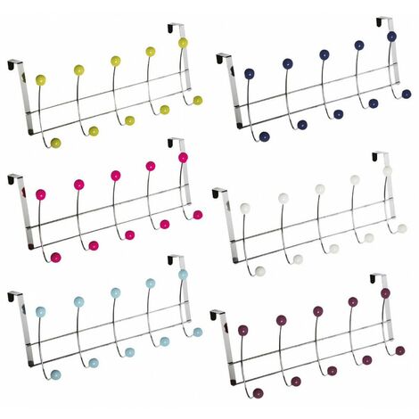 Patère De Porte  Coloris Assortis 10 Têtes